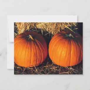 Tweeling Vintage Pompoenen Briefkaart