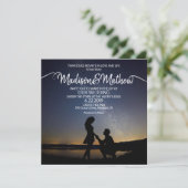 Tweeling Vlam Bruiloftsinvitaties Save The Date (Staand voorkant)