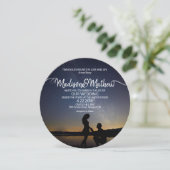 Tweeling Vlam Huwelijksuitnodiging Save The Date (Staand voorkant)