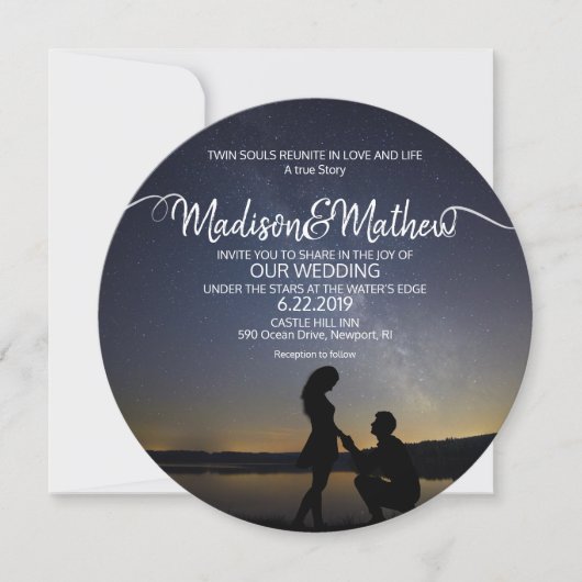 Tweeling Vlam Huwelijksuitnodiging Save The Date (Voorkant)