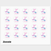 Tweeling Vlinder Verjaardagssticker Ronde Sticker (Vel)