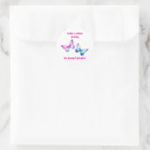 Tweeling Vlinder Verjaardagssticker Ronde Sticker (Tas)