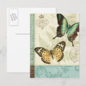 Tweeling Vlinders Briefkaart (Voorkant / Achterkant)