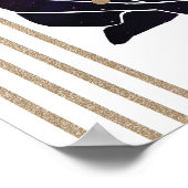 Tweeling Vrouwelijk Blauw Paarse Zodiac Design Poster (Hoek)