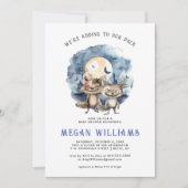 Tweeling weerwolf | Halloween-Baby shower Kaart (Voorkant)