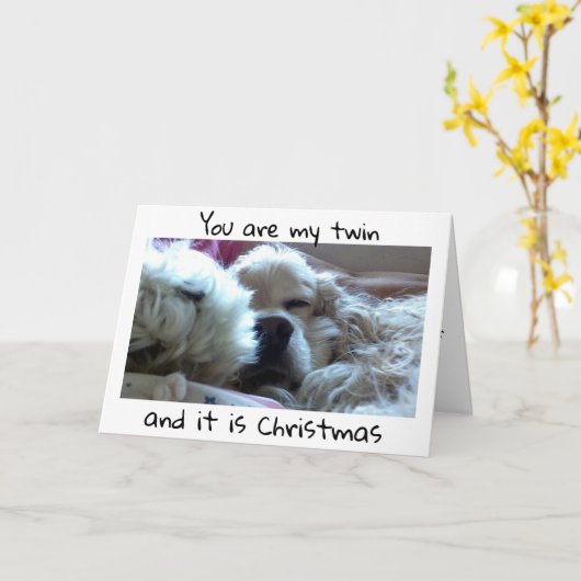 ***TWEELING*** WENSTE BESTE KERST OOIT KAART (Gele Bloem)