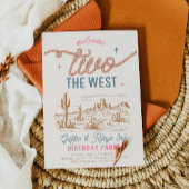 Tweeling Western 2e verjaardag Kaart