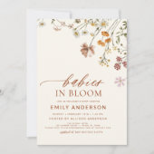 Tweeling Wildflower Baby's in Bloom Baby shower Kaart (Voorkant)