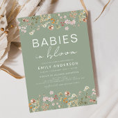 Tweeling Wildflower Baby's in Bloom Baby shower Kaart