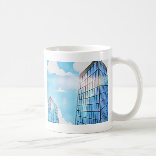 Tweeling wolkenkrabbers koffiemok (Rechts)