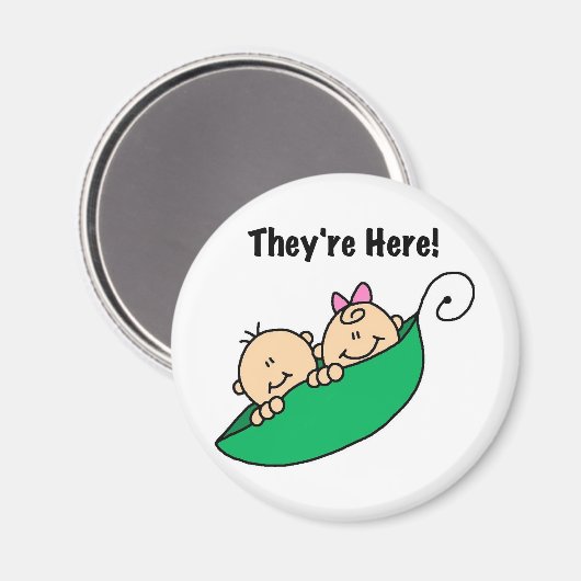 Tweeling Ze zijn hier Magneet (Voorkant / Achterkant)