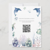 Tweeling Zeebaby Shower Uitnodiging QR Code (Achterkant)