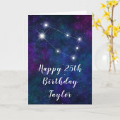 Tweeling Zodiac Constellation Gelukkige Verjaardag Kaart (Gele Bloem)