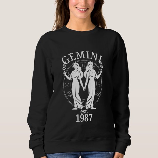 Tweeling Zodiac Gemini geboren in 1987 Trui (Voorkant)