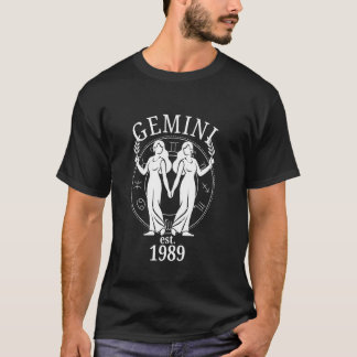 Tweeling Zodiac Gemini geboren in 1989 T-shirt