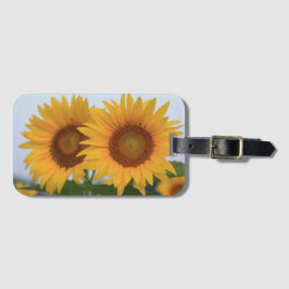Tweeling Zonnebloemen Bagagelabel
