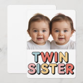 Tweeling zusters baby (Voorkant / Achterkant)