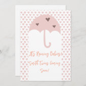 Tweeling Zwangerschapsaankondiging Lente Buien Kaart (Voorkant / Achterkant)