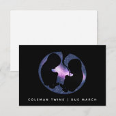 Tweeling Zwangerschapsaankondiging Spirituele Ster Notitiekaartje (Voorkant / Achterkant)