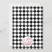 Tweeling Zwart Diamant Alice In Onderland Verjaard Kaart (Achterkant)