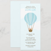 Tweelingbaby's in een ballonvaardig Baby shower Kaart (Voorkant / Achterkant)