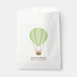 Tweelingbaby's in het Baby shower van de Groene Ba Bedankzakje