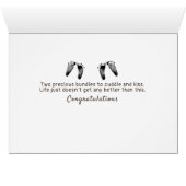 Tweelingbaby's op kleding (Binenzijde Horizontaal (Onderkant))