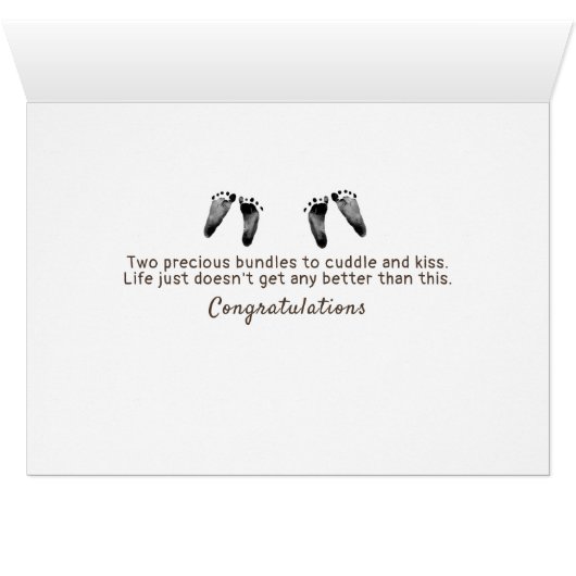 Tweelingbaby's op kleding (Binenzijde Horizontaal (Onderkant))