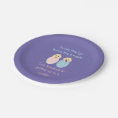 Tweelingbaby's = Tweemaal het Joy Poem Papieren Bordje (Gekanteld)