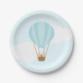 Tweelingbays in Baby shower voor luchtballon Papieren Bordje (Voorkant)