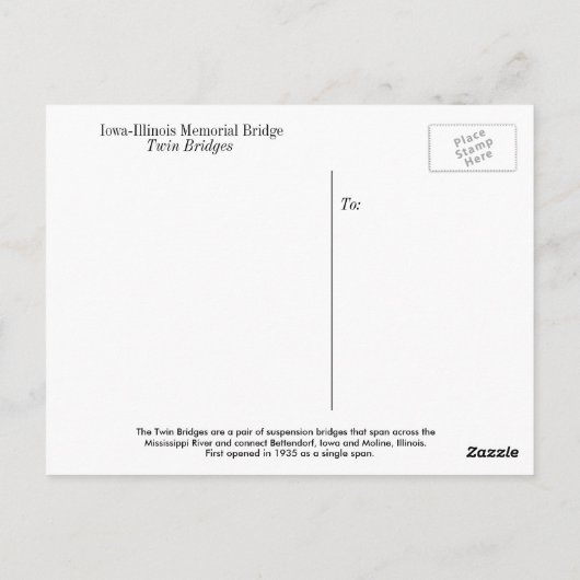 Tweelingbendes Historisch Briefkaart (Achterkant)