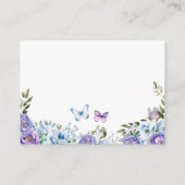 Tweelingblauwe en Paarse Roos prinsessen Quinceañe Informatiekaartje (Achterkant)