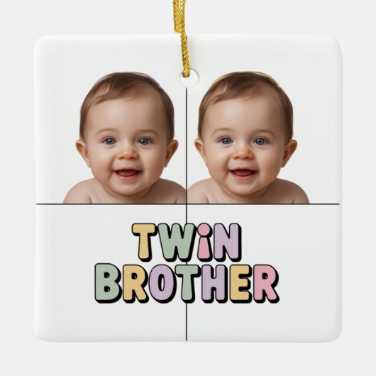 Tweelingbroer baby keramisch ornament (Voorkant)