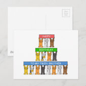 Tweelingbroer Happy Birthday Briefkaart (Voorkant / Achterkant)