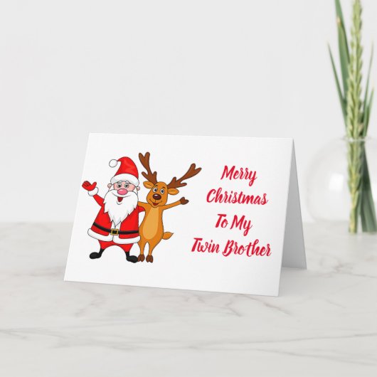 TWEELINGBROER MET LIEFDE MET KERST FEESTDAGEN KAART (Voorkant)