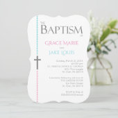 Tweelingdoopuitnodiging Kaart (Staand voorkant)