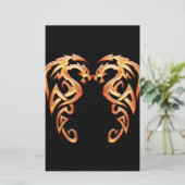 Tweelingdragons Briefpapier (Staand voorkant)