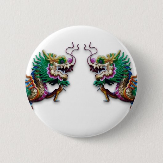 Tweelingdragons Ronde Button 5,7 Cm (Voorkant)