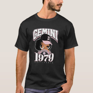Tweelingen 1979 Melanated Huid Zodiac Eigenschappe T-shirt
