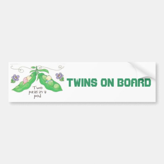 Tweelingen Aan Boord Bumpersticker (Voorkant)