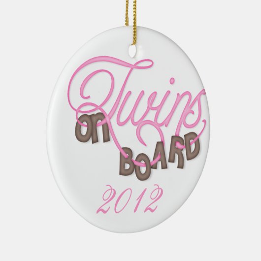 Tweelingen aan boord kerstversiering keramisch ornament (Rechts)