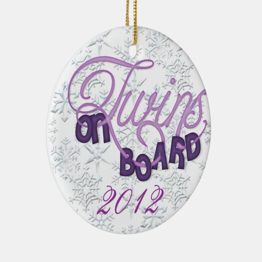 Tweelingen aan boord kerstversiering keramisch ornament (Rechts)