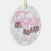 Tweelingen aan boord kerstversiering keramisch ornament (Rechts)