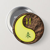 Tweelingen & Aard Geit Ronde Button 7,6 Cm (Voorkant /achterkant)