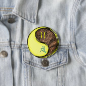 Tweelingen & Aard Hond Ronde Button 7,6 Cm (In situ)