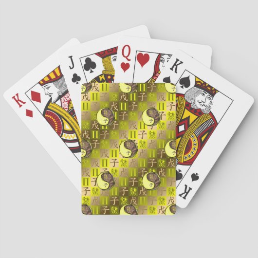 Tweelingen & Aard Rat Pokerkaarten (Achterkant)
