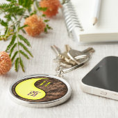 Tweelingen & Aarde Haan Sleutelhanger (Zijkant)