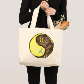 Tweelingen & Aarde Hond Grote Tote Bag (Voorkant (product))