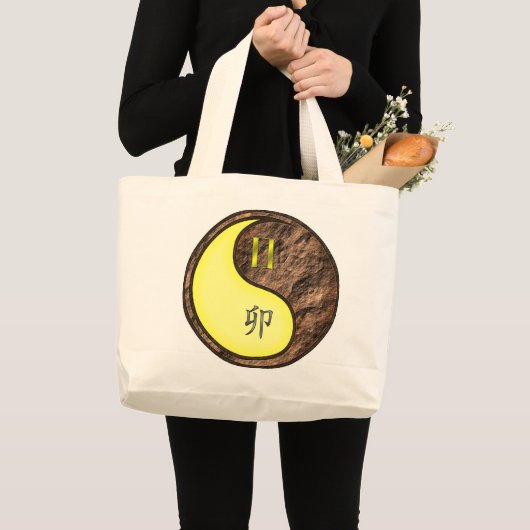 Tweelingen & Aarde Konijn Grote Tote Bag (Voorkant (product))