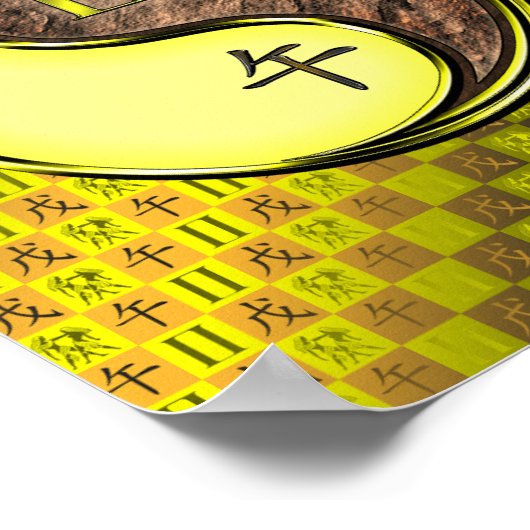 Tweelingen & Aarde Paard Poster (Hoek)